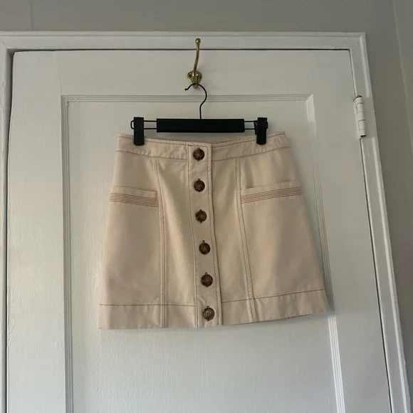 Sezane Jelena Skirt in Ecru 🤍 NWTsize 36